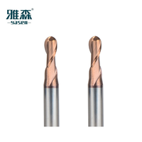 YASEN Fraise à queue de fraisage à double dent en carbure monobloc AlTiN à grande vitesse pour le bois, pour routeur CNC, ODM/OEM, pour le travail du bois