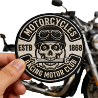 Patchs brodés personnalisés avec logo de club de motards, broderie de luxe, petits patchs amusants à thermocoller pour vêtements