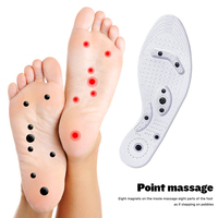 Semelle intérieure de massage magnétique transparente 8 pour hommes et femmes avec trous semelle respirante massage des points d'acupuncture thérapie magnétique coussin complet