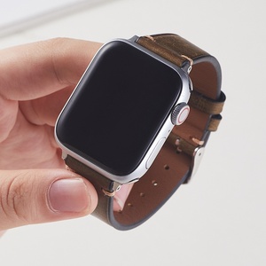 Upro Wholesale Custom Genuine Leather Watch Band Slim Tapered Luxury Strap for apple Watch iWatch Series 10 9 8 SE - Product Image 4