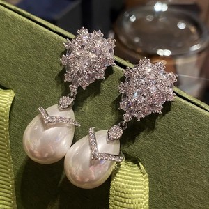 Orecchini pendenti a goccia d'acqua da donna, eleganti in stile principessa, orecchini alla moda per l'uso quotidiano, per feste e banchetti, idea regalo - Product Image 1