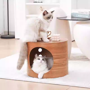 Casa para Gatos de Madera Maciza y Acrílico con Cápsula Espacial Transparente, Cama para Gatos y Árbol para Gatos, Nido de Parto para Gatos para Todas las Estaciones - Product Image 5