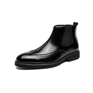 Chaussures haut de gamme avec empeigne en cuir véritable et semelle en caoutchouc antidérapante, idéales pour les affaires et les vacances - Product Image 1