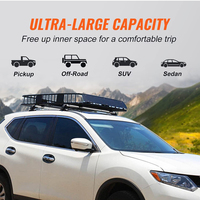Plateau de toit pour bagages 43 pouces 150 LBS en acier robuste antirouille pour véhicules tout-terrain Jeep Wrangler 4Runner 4x4 SUV Camion