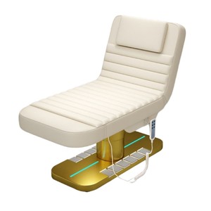 Electric Stainless Steel Modern-Style Beauty Bed Gold Base-Adjustable Reclining Massage Table Spa Commercial Living Room Bedroom - Product Image 2