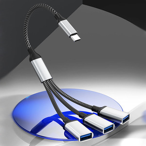 Extensor Multipuerto Inteligente USB 2.0 <span class=keywords><strong>Tipo</strong></span>-<span class=keywords><strong>C</strong></span> de Aleación de Aluminio de Alta Calidad, 25 cm, Divisor de Carga, Convertidor <span class=keywords><strong>OTG</strong></span> Multiinterfaz - Product Image 3