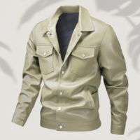 Nouvelle veste bomber coupe-vent pour homme, veste de moto personnalisée, veste d'hiver chaude et résistante au froid pour homme en PU