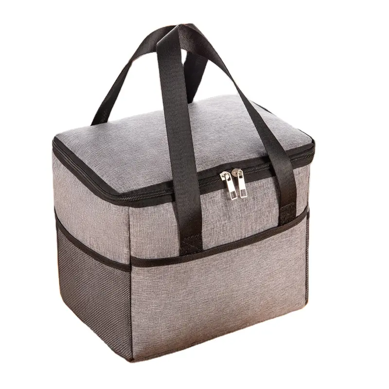 Tas piknik kustom dengan pegangan, dapat dipakai ulang, tas isolasi paket dingin ramah lingkungan
