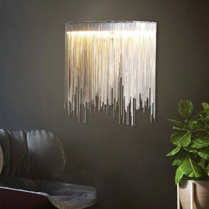 Applique murale moderne à pompon éclairage couloir d'hôtel chambre à coucher intérieure en acier inoxydable lampes murales led - Product Image 4