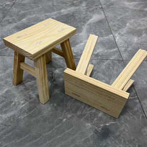 JP Stone Creek Taburetes de madera maciza para niños (paquete de 2) Robusto pequeño Cambio de zapatos de ordeño hecho a mano para niños o adultos-Paquete de 2 - Product Image 2