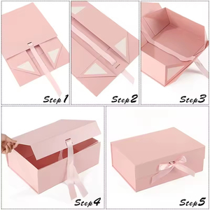Caja de Regalo Magnética Rígida de Cartón Marfil con Logotipo Personalizado en Relieve y Brillo para Empaque de Ropa y Calzado - Product Image 5