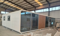 Conteneur extensible à un étage, design double face, 20 pieds, avec toilettes et salle de douche indépendantes, respirant