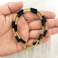 Set perhiasan tabung hitam mewah elegan wanita 2 potong OEM ODM