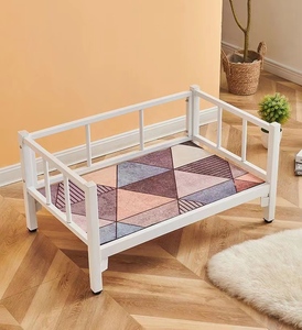 Ağır Metal çerçeveli köpek yatağı yükseltilmiş evde beslenen hayvan yatak açık seyahat kamp Pet karyolası - Product Image 2