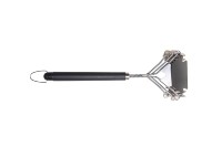 Brosse de nettoyage robuste 2-en-1 pour barbecue, grattoir en fil d'acier inoxydable, manche long de 18 pouces pour camping et pique-nique en extérieur