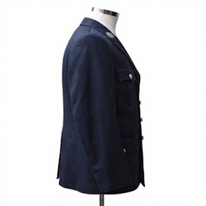 Chaqueta de Uniforme Estilo Túnica Alemana de Color Sólido para Hombre, con 3 Botones y Bolsillos Delanteros para Ropa de Trabajo - Product Image 4