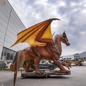 SGAD141 Outdoor Park Decoration Handmade Animatronic Dragon Western Dragon For Exhibition