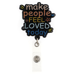 Accessori infermiere Badge forniture per ufficio bobina acrilico Love/logopedia porta Badge retrattile con citazioni <span class=keywords><strong>motivazionali</strong></span> - Product Image 2