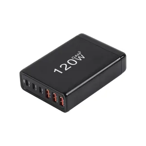 Caricabatterie rapido GaN da 120W tipo C stazione di ricarica PD per MacBook Pro Air 16in 14in per Laptop Dell XPS USB-C