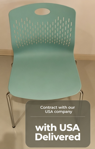 Silla de Comedor Moderna de Plástico con Patas Cromadas, Diseño Apilable para Hotel, Cafetería, Restaurante, Oficina, Precio con Envío a EE. UU. - Product Image 4