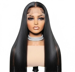 Pelucas de Cabello Humano Virgen Indio de 14 Pulgadas con Frente de Encaje HD, Lisas, Pre-Desplumadas, con Cutícula Alineada, 13X4 - Product Image 2
