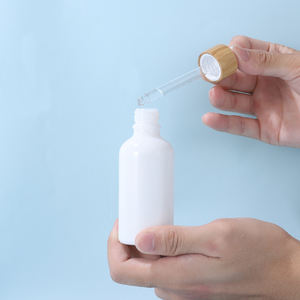 Serum Putih, Tetes Kaca Bulat Minyak Esensial dengan Pipet Bambu 10Ml 15Ml 20Ml 30Ml 50Ml 100Ml - Product Image 5