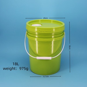 Cubo Redondo de Plástico PP Personalizado de 20L (5 Galones) en Colores Personalizados |   Cubo de Grado Alimenticio con Tapa Desprendible para un Embalaje Seguro - Product Image 3