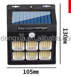 New Home 96LED 112LED Luz de pared con energía solar COB de detección humana para exteriores - Product Image 3