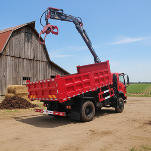 Camion-grue multifonctionnel autoportant pour machines de construction avec grue de 15 tonnes et mini-dumper - Product Image 2