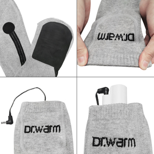 Chaussettes thermiques auto-chauffantes pour les sports d'hiver Chaussettes de ski chauffantes à imprimé tricoté avec chauffe-pieds à batterie ODM - Product Image 4
