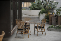 Chaise de bistro chaises en osier tissées à la main françaises chaise de salle à manger en rotin importée indonésienne pour patio extérieur porche jardin