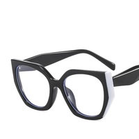 Vintage Patchwork carré oeil de chat Anti-lumière bleue lunettes femmes 2023 nouvelle marque noir vert clair ordinateur lunettes cadre nuances