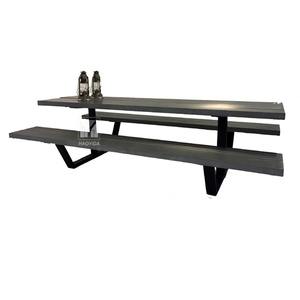 Mesa y Sillas de Picnic de Diseño Nuevo <span class=keywords><strong>2022</strong></span>, Mesa y Sillas de Picnic de Metal y Madera para Exteriores - Product Image 2