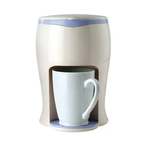 Tek fincan Mini kahve makinesi plastik düşük Watt basit çift fincan Pod damla kahve makinesi