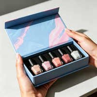 Caja de Embalaje Magnética de Lujo para Lápiz Labial, Caja Cosmética de Cartón Rígido con Logotipo Personalizado e Inserto de Espuma Protectora