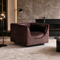 Fauteuil de salon moderne de luxe sur mesure, style designer, canapé individuel en tissu pour salon, fauteuil de réception et de réunion