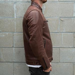 Prix compétitif Veste d'hiver en cuir style vintage pour homme Motif de lettre sur toile Tissu - Product Image 3