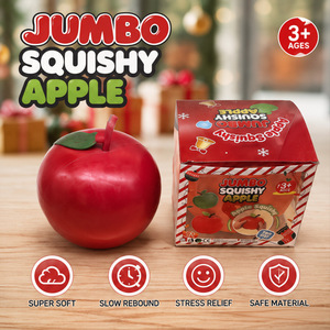 Nouveauté : Jouet anti-stress en forme de pomme, édition Noël, jouet moelleux pour la décoration de bureau, cadeaux de Noël - Product Image 2