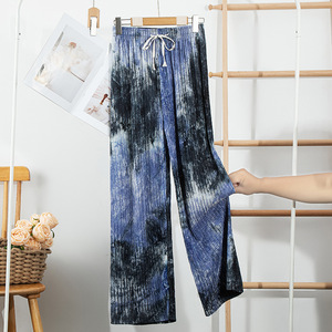 Nuovo arrivo per l'estate 2025 <span class=keywords><strong>pantaloni</strong></span> larghi colorati a vita alta Casual da passeggio per casa da donna - Product Image 1