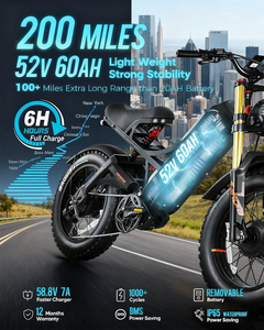 Eahora Juliet Romeo II Bicicletta Elettrica Personalizzabile <span class=keywords><strong>con</strong></span> Telaio in Acciaio 200W 2*120N-m 52V 60Ah <span class=keywords><strong>Bici</strong></span> Cargo a Lunga Autonomia - Product Image 3