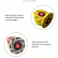 Jetons de poker en céramique WPT de haute qualité, 39 mm, 10 g, non toxiques, écologiques, en stock usine pour clubs de poker, cadeaux d'entreprise, soirées de jeu à domicile