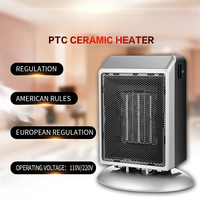 Ventilateur chauffant électrique USB à commande à distance PTC, régulateur de température, protection contre la surchauffe, 1000W, chauffage portable de bureau