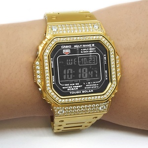 Bling bling glacé boîtier en diamant doré série de <span class=keywords><strong>bracelet</strong></span> de <span class=keywords><strong>montre</strong></span> en acier inoxydable et cadre boîtier en métal <span class=keywords><strong>bracelet</strong></span> gwm5610 dw5600 - Product Image 6