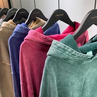 Sudadera con Capucha para Hombre, Personalizada por el Fabricante, 100% Algodón Tejido, Bordada, Extra Grande, Ecológica, Diseño Retro Desgastado por el Sol
