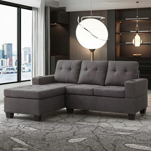 Sofá modular tapizado de lujo moderno, convertible en un sofá en forma de L de 2 plazas, con reclinable y tela cómoda, adecuado para - Product Image 6