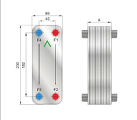Échangeur de chaleur à plaques en acier inoxydable brasé pour pompes à chaleur, haute efficacité, certifié CE, garantie 18 mois, marque Forwon, 60 Max