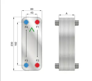 Hot Oil To Water Hard-welded Plate Heat Exchanger for Heat Pumps