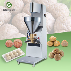 Machine de fabrication et de formage de boulettes de viande humides de forme allongée pour hot pot, avec broyeur manuel et fonction de remplissage et de formage en ligne de cuisson - Product Image 1