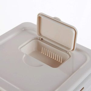 <b>Large</b> Capacity Kitchen Plastic Food Storage Container Sealing Lid Injection Molded Food Grade <b>Roller</b> Flip Rice Cereal Jars - Product Image 3