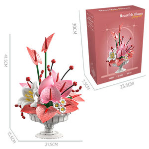 Set de 820 Piezas de Bloques de Construcción para Arreglos Florales, Lirios y Anturios, Decoración para el Hogar, Aprendizaje STEM, Habilidades Motoras Finas, Regalo - Product Image 6